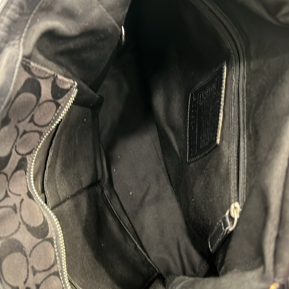 REHAB‎ Coach Black Monogram Handbag with Corner Rubs and Piping Exposure - Picture 13 of 13